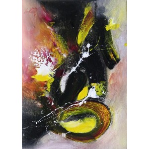 S. M. Naqvi, 10 x 14 Inch, Acrylic on Canvas, Abstract Painting, AC-SMN-055